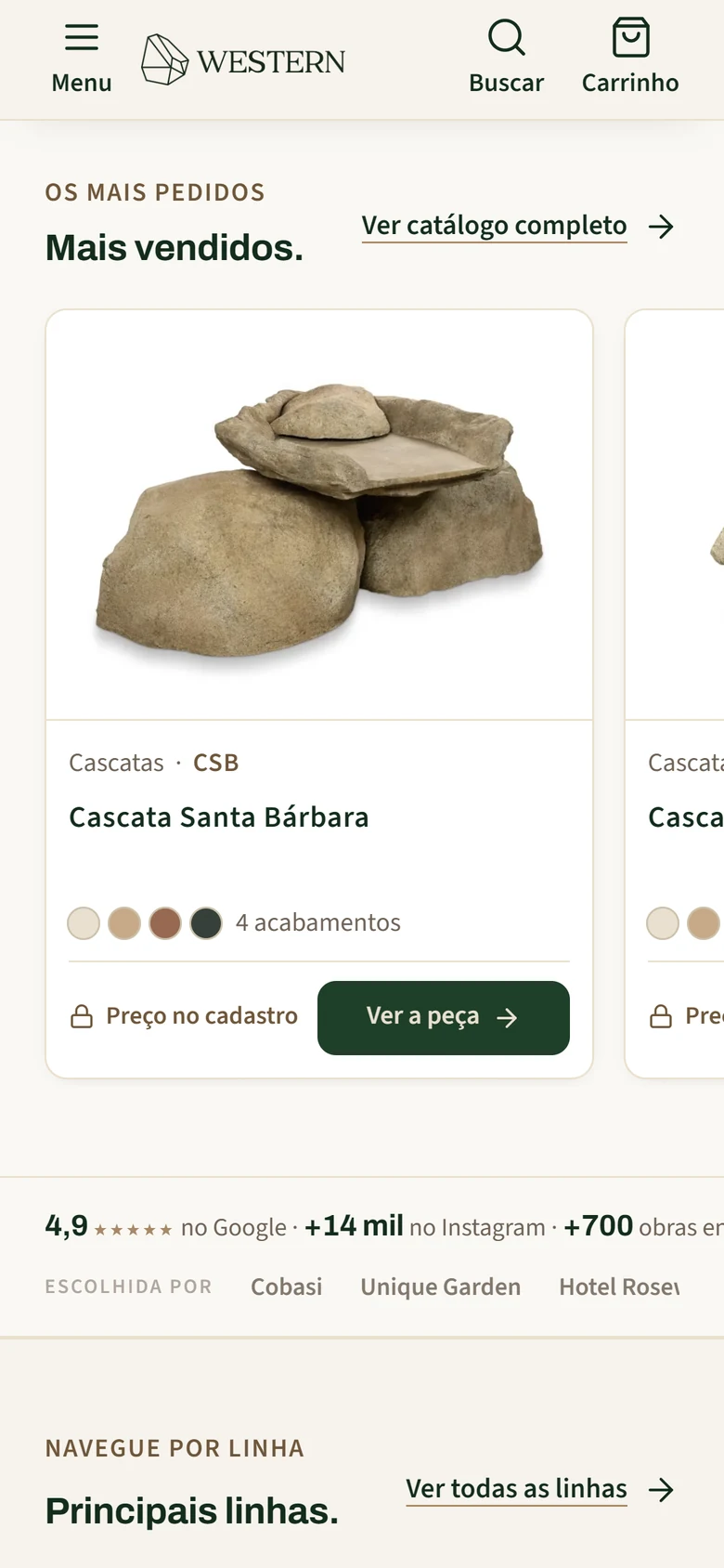 WesternStore no celular: os mais vendidos